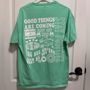 Altar’d State Teal Cotton T-Shirt